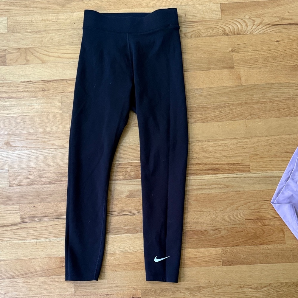 Nike Black Leggings with White Logo